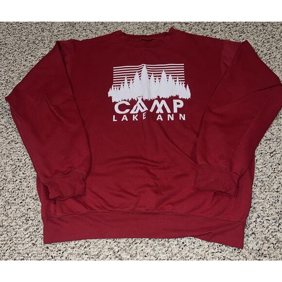 Lake Ann Michigan Sweatshirt Adult XL‎ Red Crewneck - Picture 1 of 4